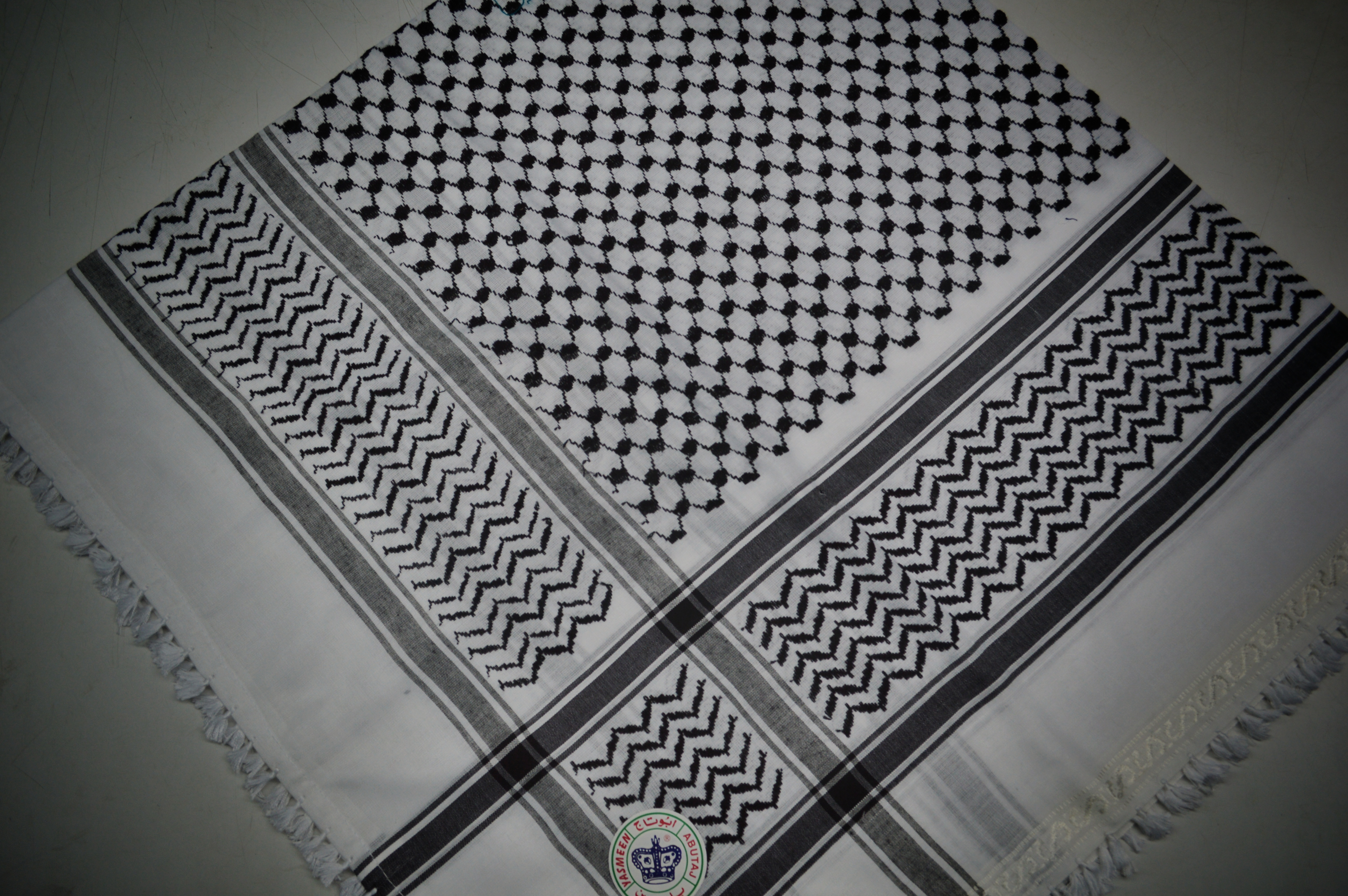 Classic black and white keffiyeh